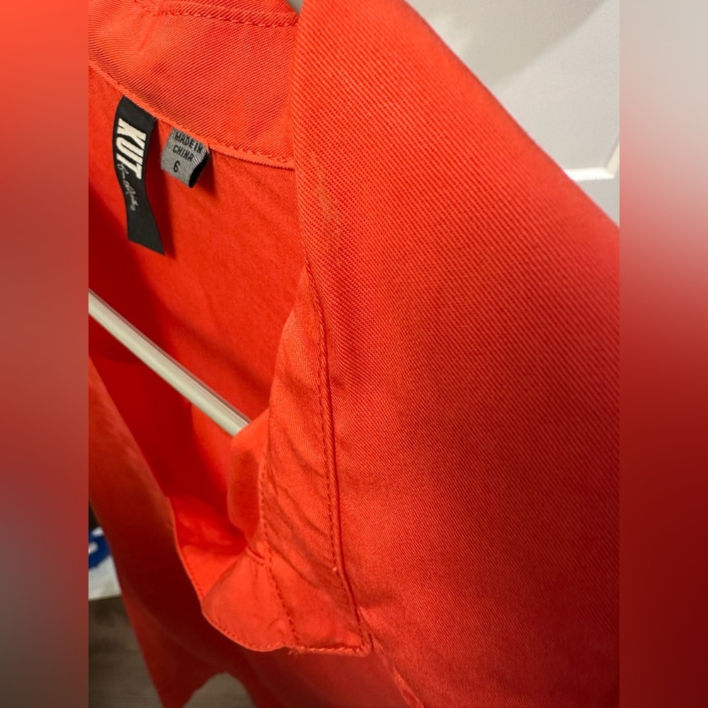 Kut from the Kloth Vibrant Red V Neck Dress - Picture 15 of 16